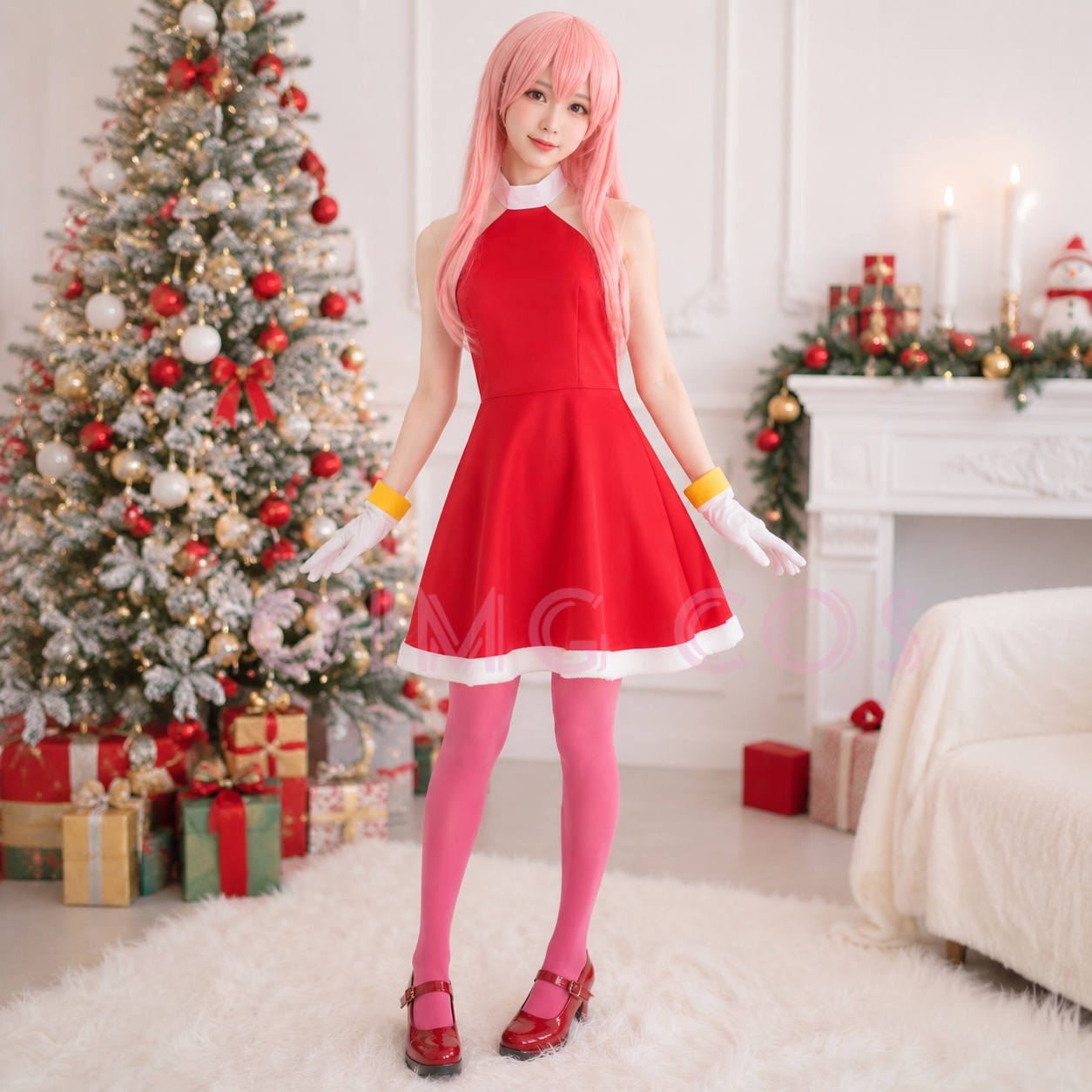 Party Games Kit - Kostum Cosplay Amy Rose Seragam Karnaval