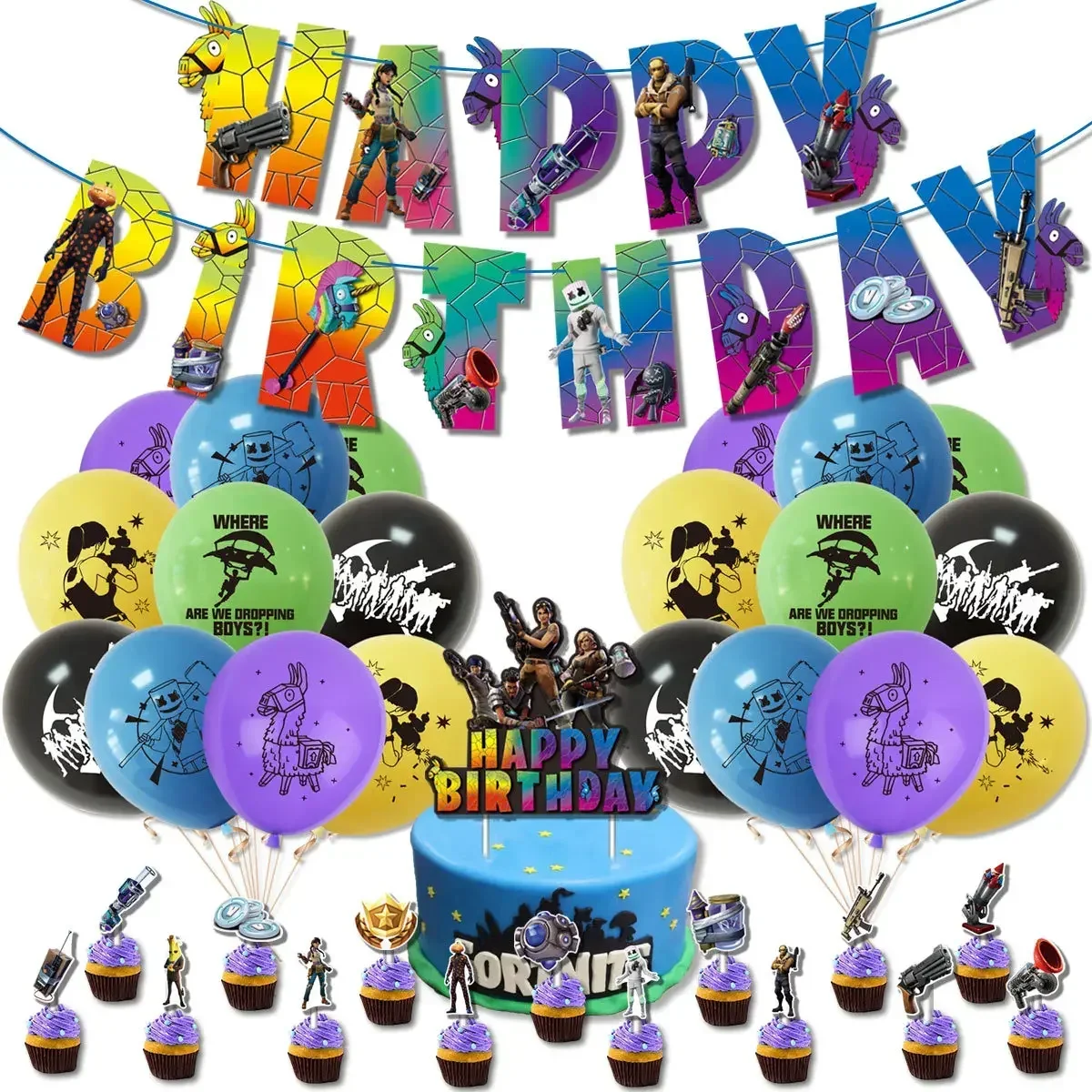 Party Games Good - Perlengkapan Pesta Balon DIY Tema Fortnite