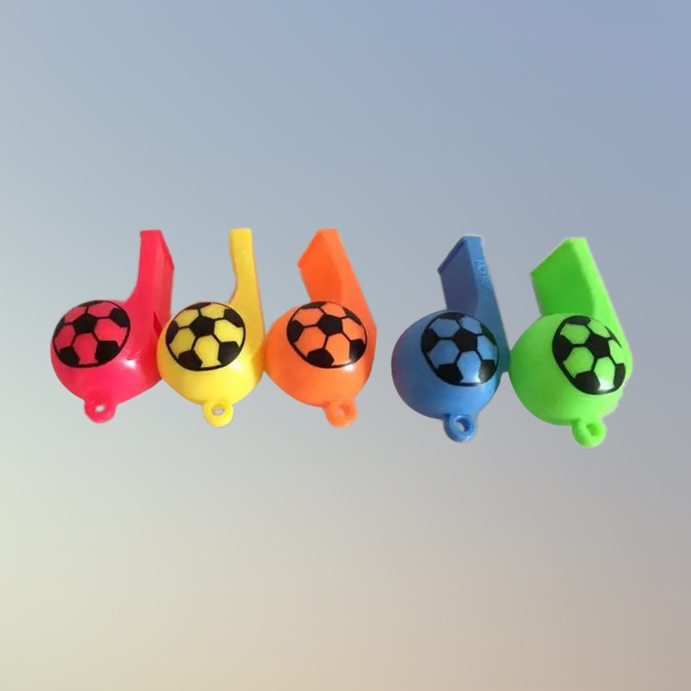 Party Games Entertainer - 12Pcs Peluit Plastik Sepak Bola Kreatif