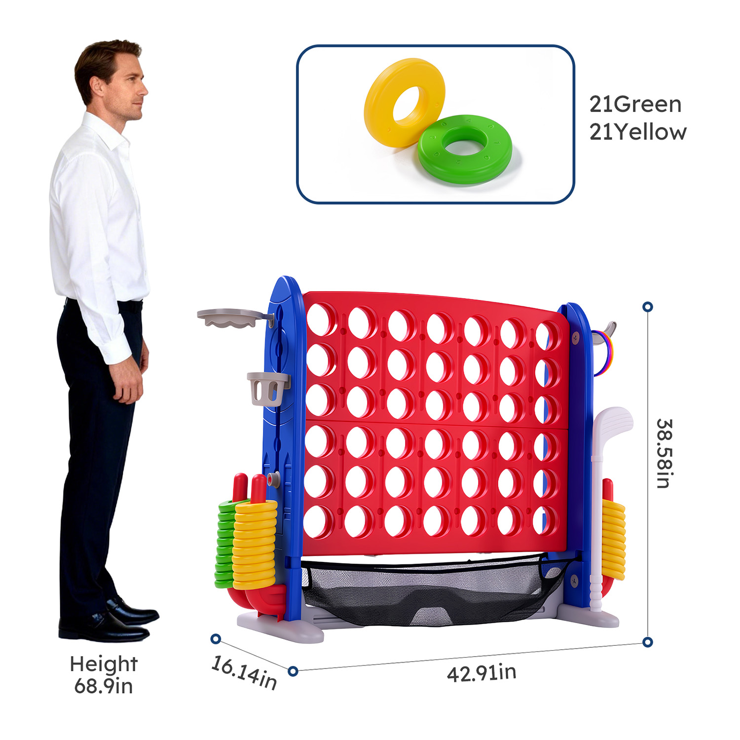 Set Permainan Giant Connect 4- - Giant Connect Four ulasan dan harga