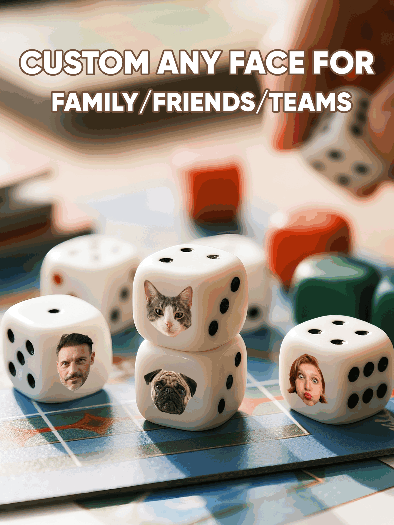 Dadu Wajah Kustom Dadu Wajah y - Party Family Games ulasan dan harga