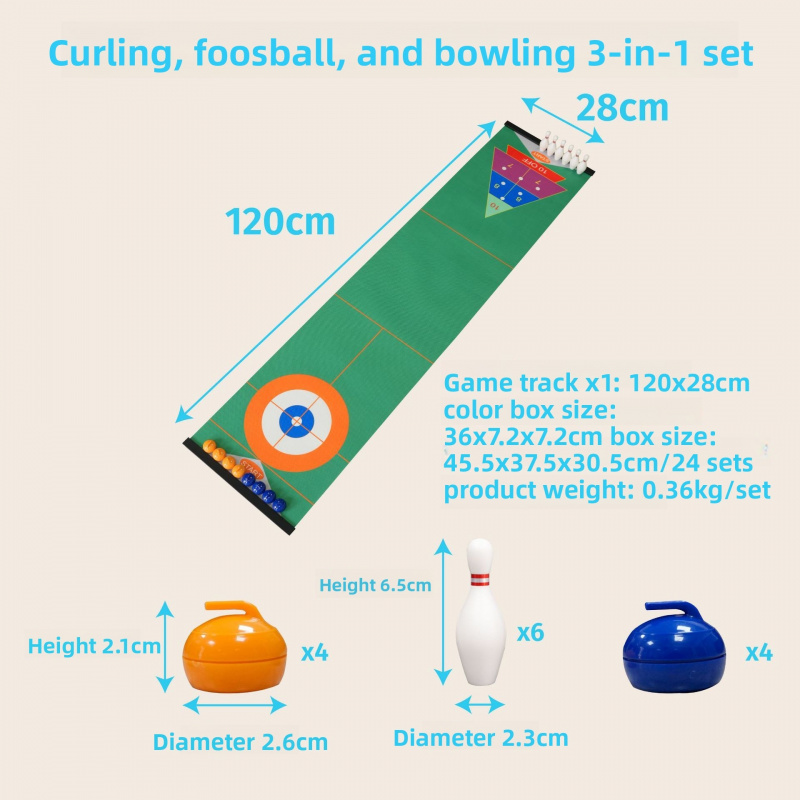 Set Permainan Meja Curling, Pe - Party Family Games ulasan dan harga